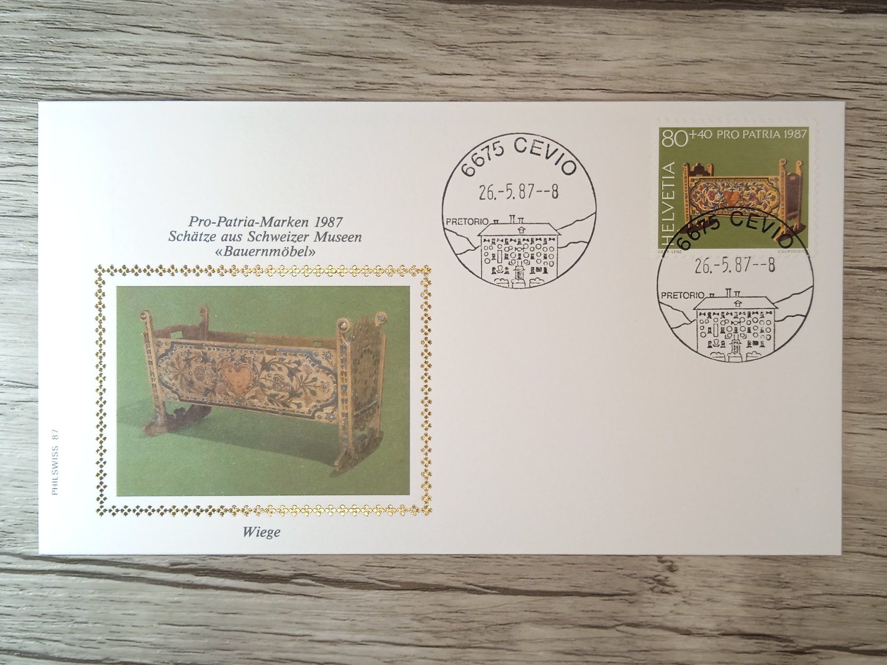 Tutti i francobolli: TR51 Enveloppe + Timbre Suisse 1987 – Usato da Cousset venduto da Patrick_Collections