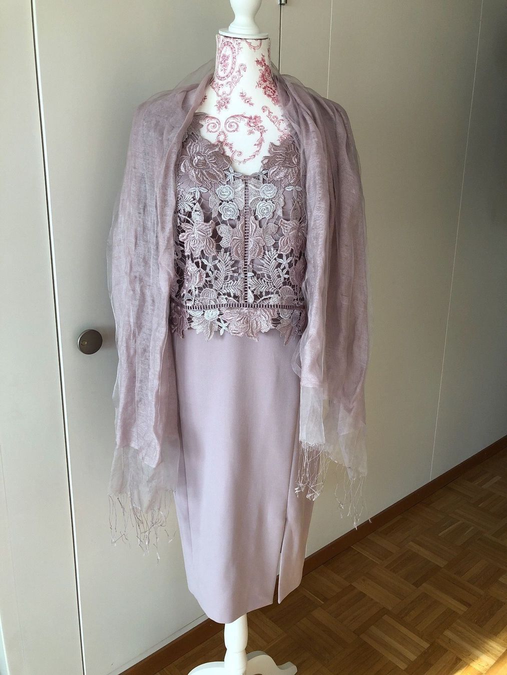 Phase Eight Vestiti: Phase Eight Kleid Gr40 inkl. Schal altrosa – Usato da Riedikon venduto da Torino99 1