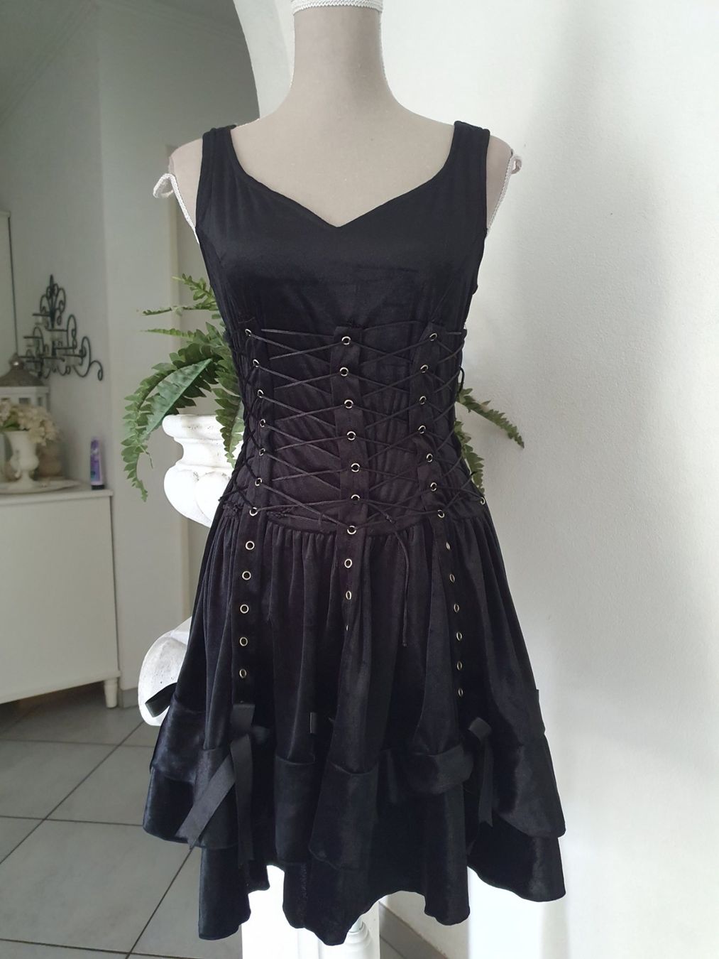 Kleider: Grschnürtes Gothic Samtkleid Gr S "Sinister" – Gebraucht aus Münsingen von BlackTears-3
