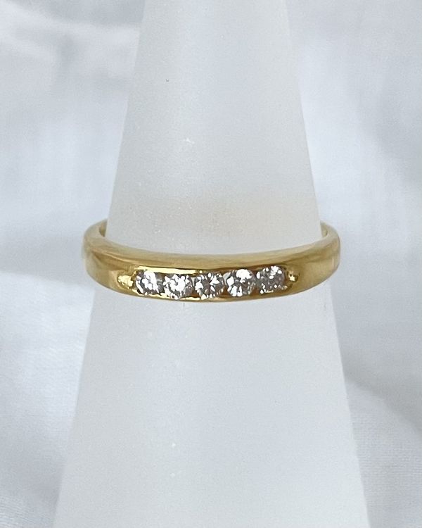 5-Diamond 18K Gold Ring Size 52 (gestempelt) | Kaufen auf Ricardo