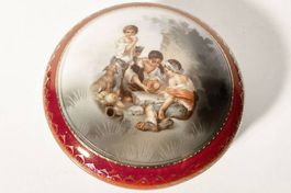 Kleine Porzellan Deckel Dose Wiener