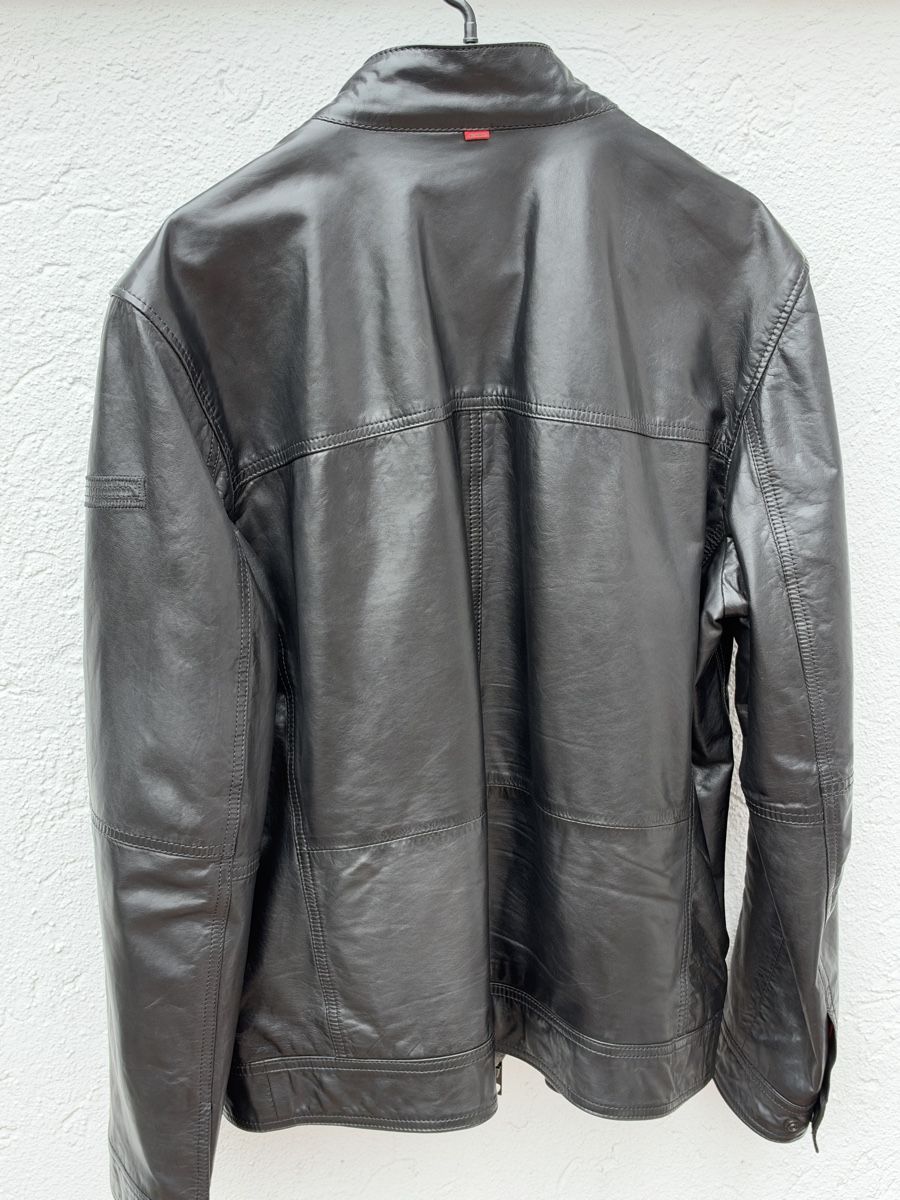 Strellson Giacche: Wunderschöne schwarze Strellson kurz Lederjacke – Usato da Basel venduto da WolfMArlow 7
