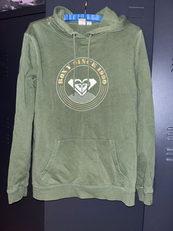 Roxy Hoodie, Olivgrün, Grösse M – Perfekt für den Herbst!