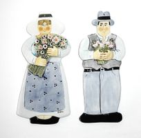 Hübsches « ROBCA - Keramik » Gärtner - Ehepaar - 24.0cm