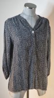 S/M 36-38 CANDA leichte Bluse 3/4Arm s/w Herzen Sterne