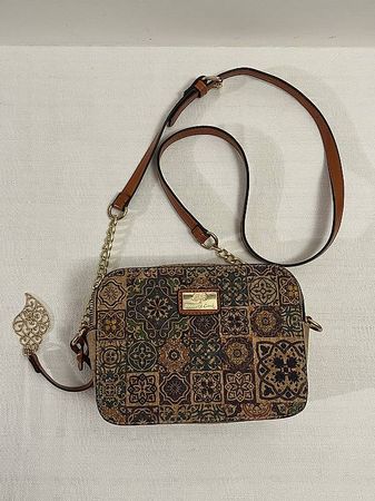 Handtasche echt Kork m. portugisischen Muster NEU