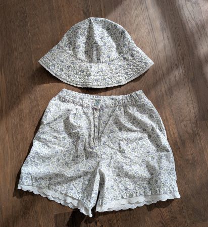 Mädchen Sommer-Set – Kurze Hosen und Sonnenhut, Grösse 152