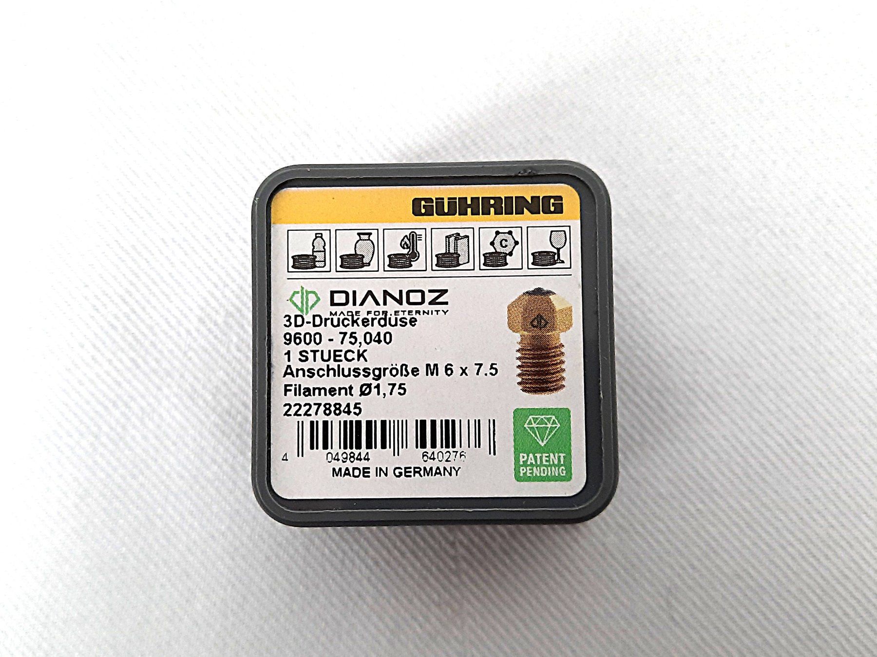 Stampanti 3D: DIANOZ 3D-Druckerdüse – Nuovo (secondo la descrizione) da Beinwil am See venduto da Restwert_Beinwil 1