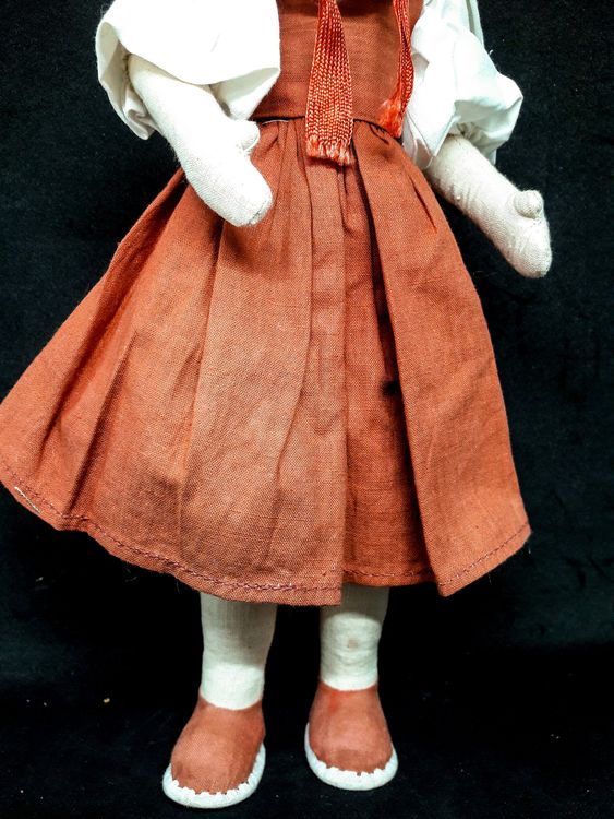 Figurine Ancienne Le Petit Chaperon Rouge - Poupée Caoutchouc Souple 50/60s