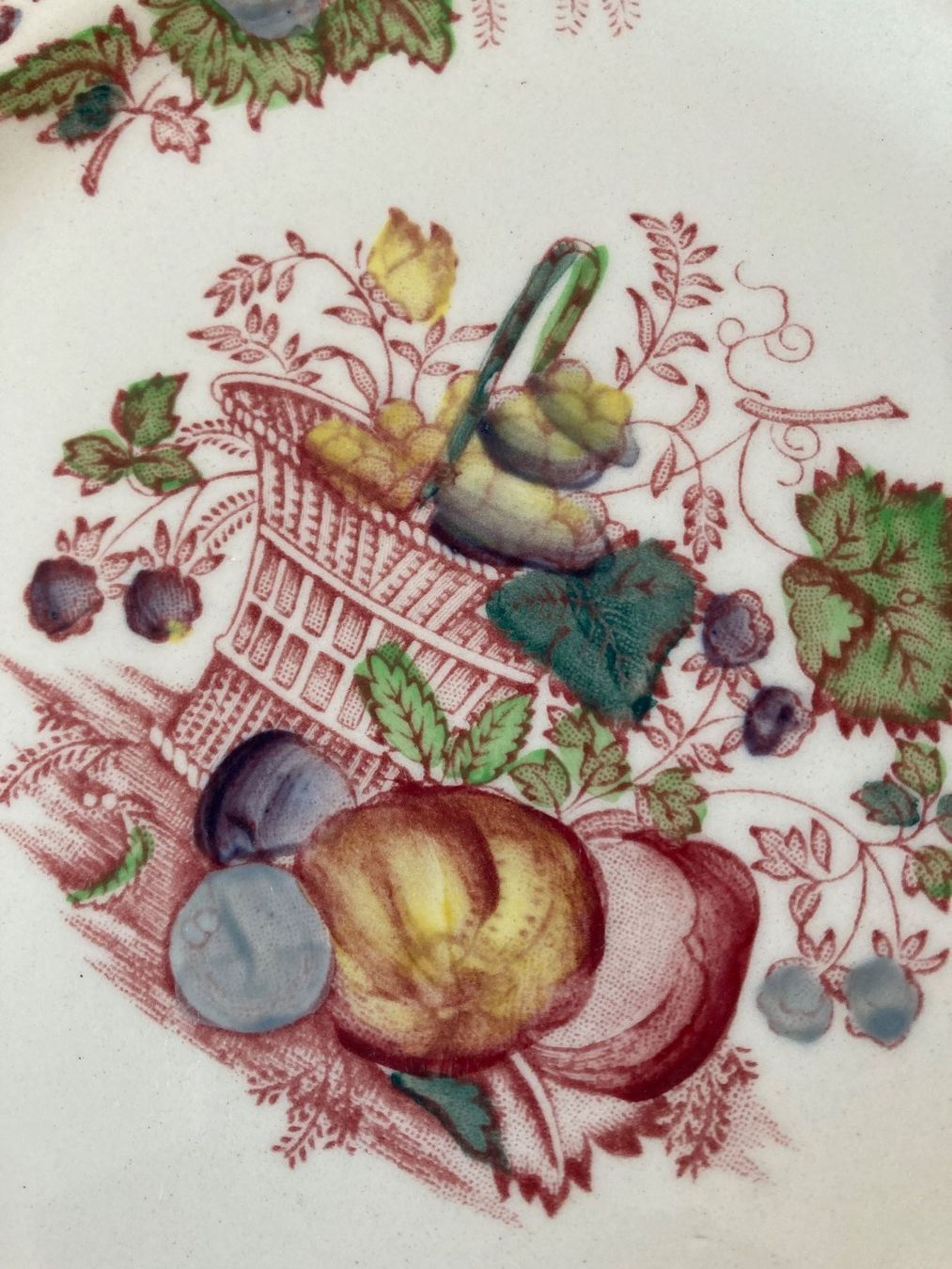 Set di piatti: WUNDERBARE MASON'S TELLER "Fruit Basket", 6 STK, ANTIK – Usato da Zürich venduto da kostbares 2