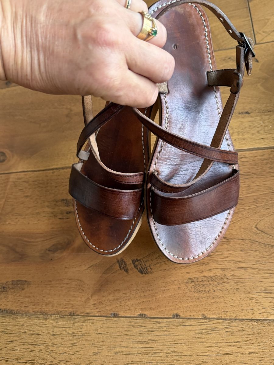 Scarpe da donna: Sandali donna in pelle marrone – Usato da Cademario venduto da Iby_30 1