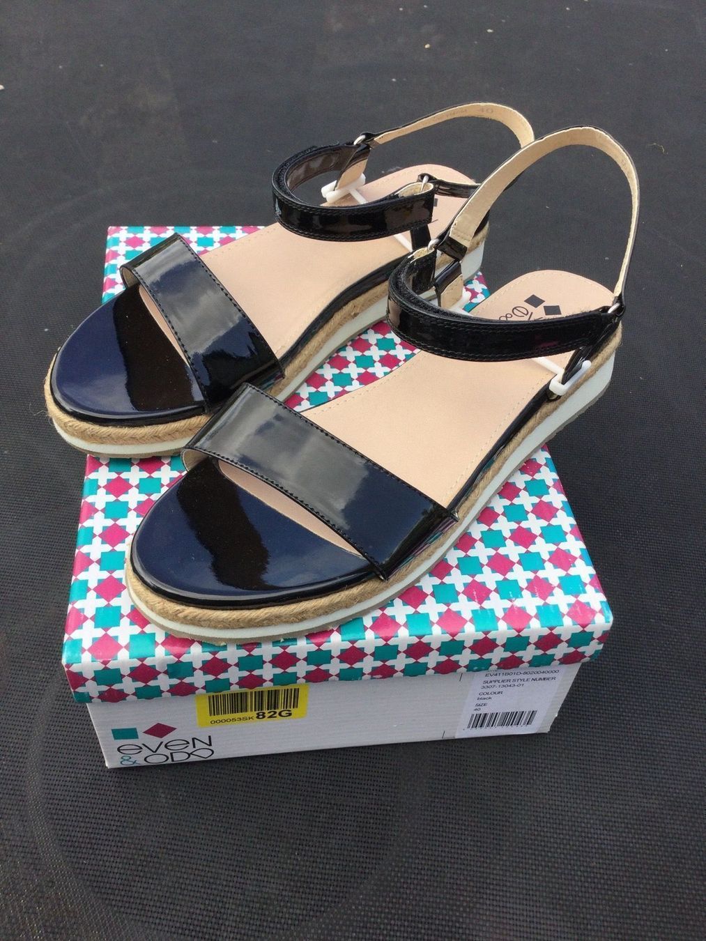 Scarpe da donna: Sandalettes noires vernis EVEN&ODD new – Nuovo e nell'imballaggio originale da Agiez venduto da chouchanelle 1