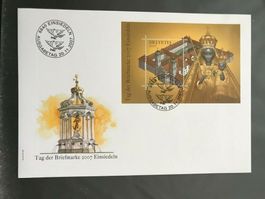 Schweiz 2007 FDC Block Tag der Briefmarke Einsiedeln Madonna