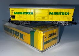 Minitrix , (13280) Schwenkdachwagen der DB (4-Achser)