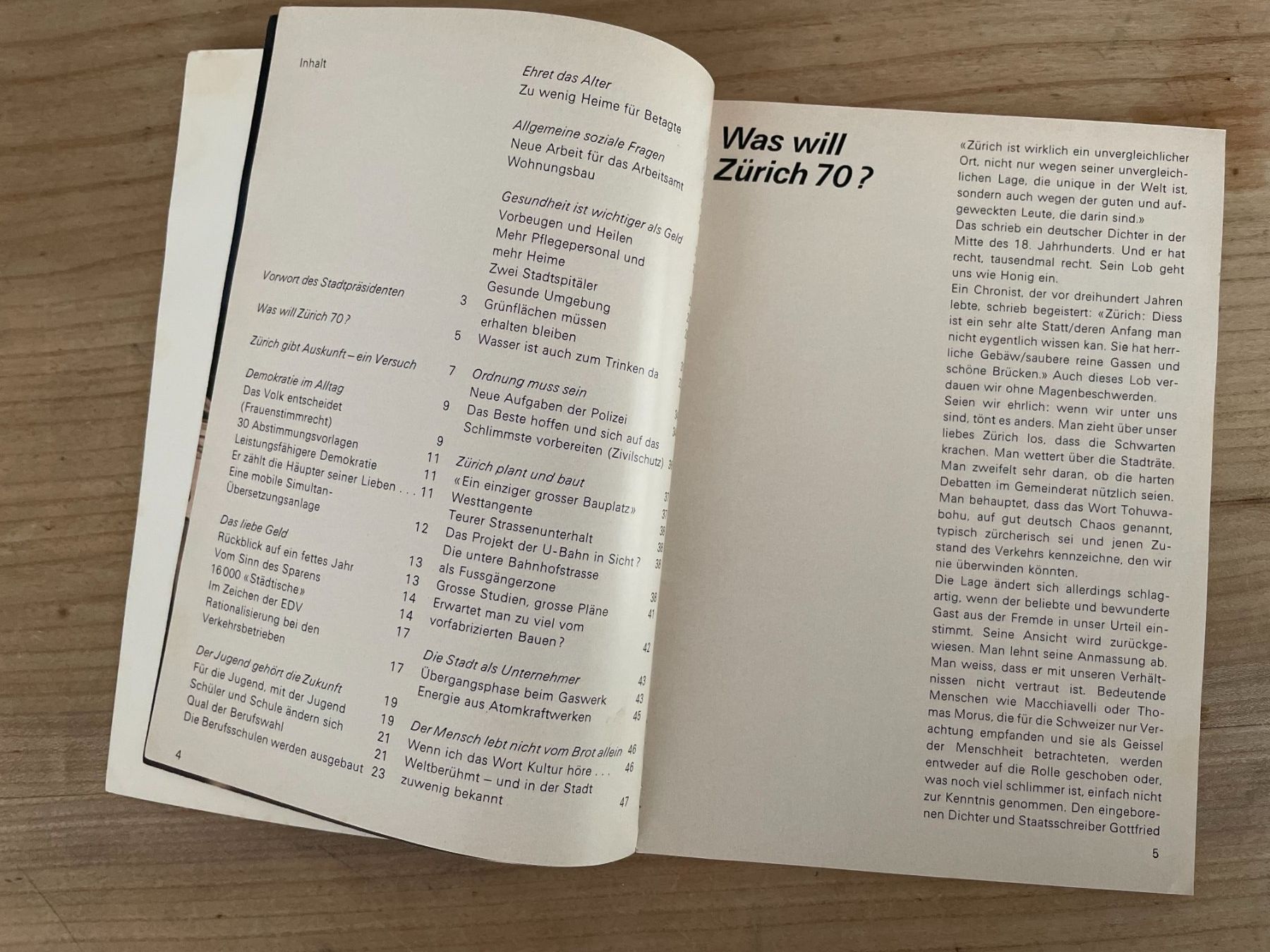 Documenti: Prospekt/Heft Zürich 1970 – Usato da Thal venduto da Danny82 2