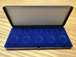 Münzalbum blau mit 10 Fächern neuwertig
