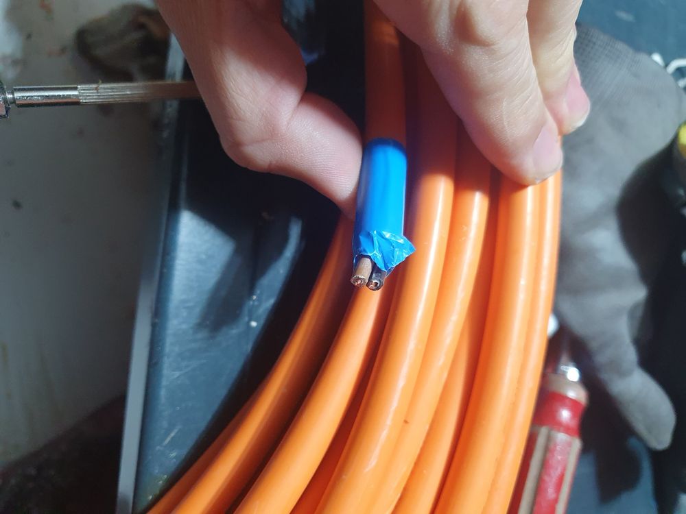 Kabel 2G1.5 2x1.5 2x1.5mm² 2L Braun Schwarz 14m
