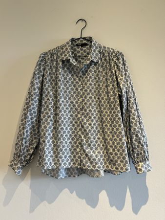 Maje Bluse blau mit Muster
