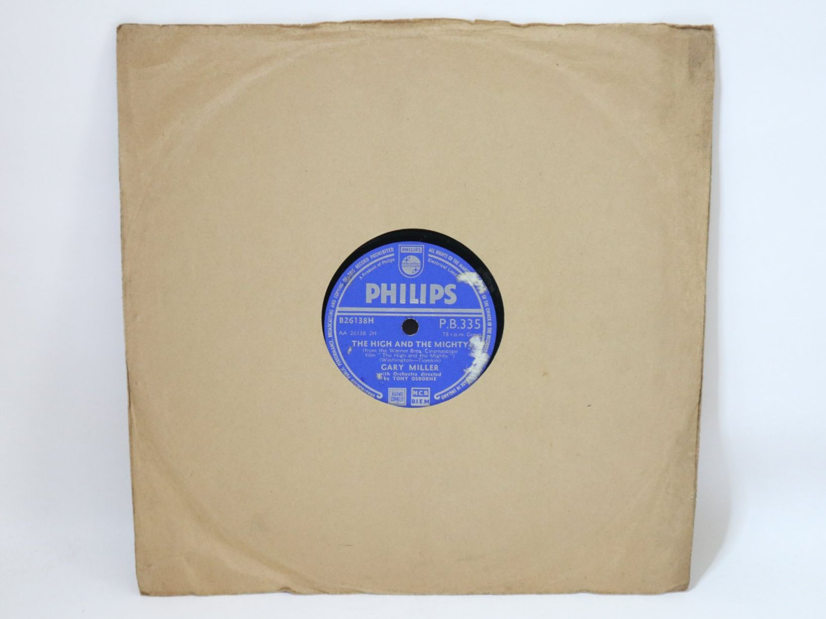 Schallplatten: Schellack Gary Miller The High And The Mighty Schallplatte – Gebraucht aus Eschenbach SG von Astalavista