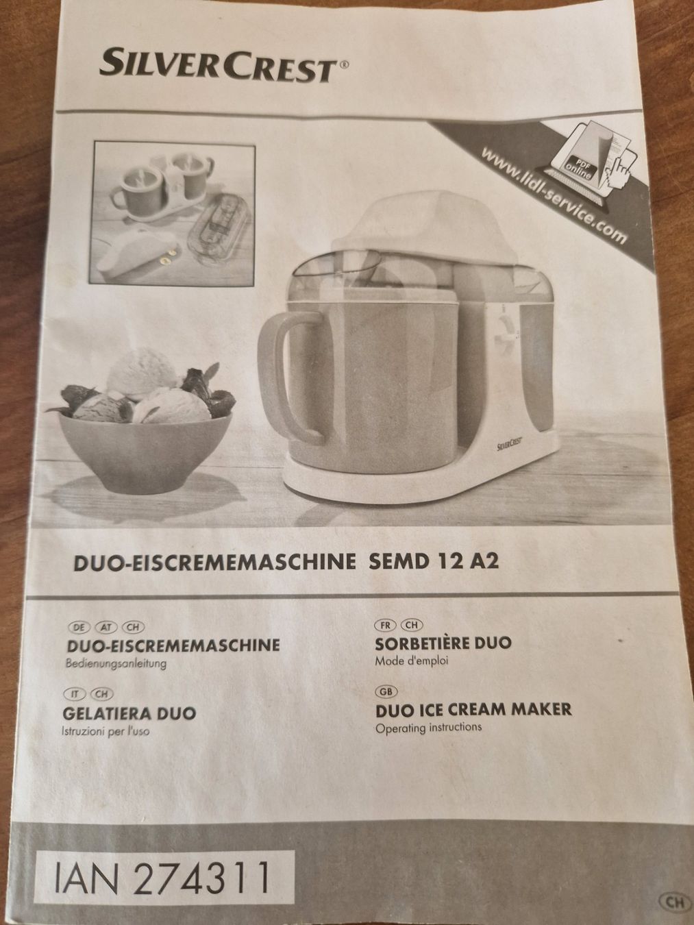 SilverCrest Appareils de cuisine: Glacemaschine / Eiscrememaschine – D'occasion à Giswil par movo08 2