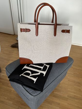 Elegante XL Canvas Shopper Tasche von   R.Lauren