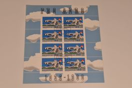 Schweiz Briefmarken Block Pro Aero 1988 Flugzeug gest.