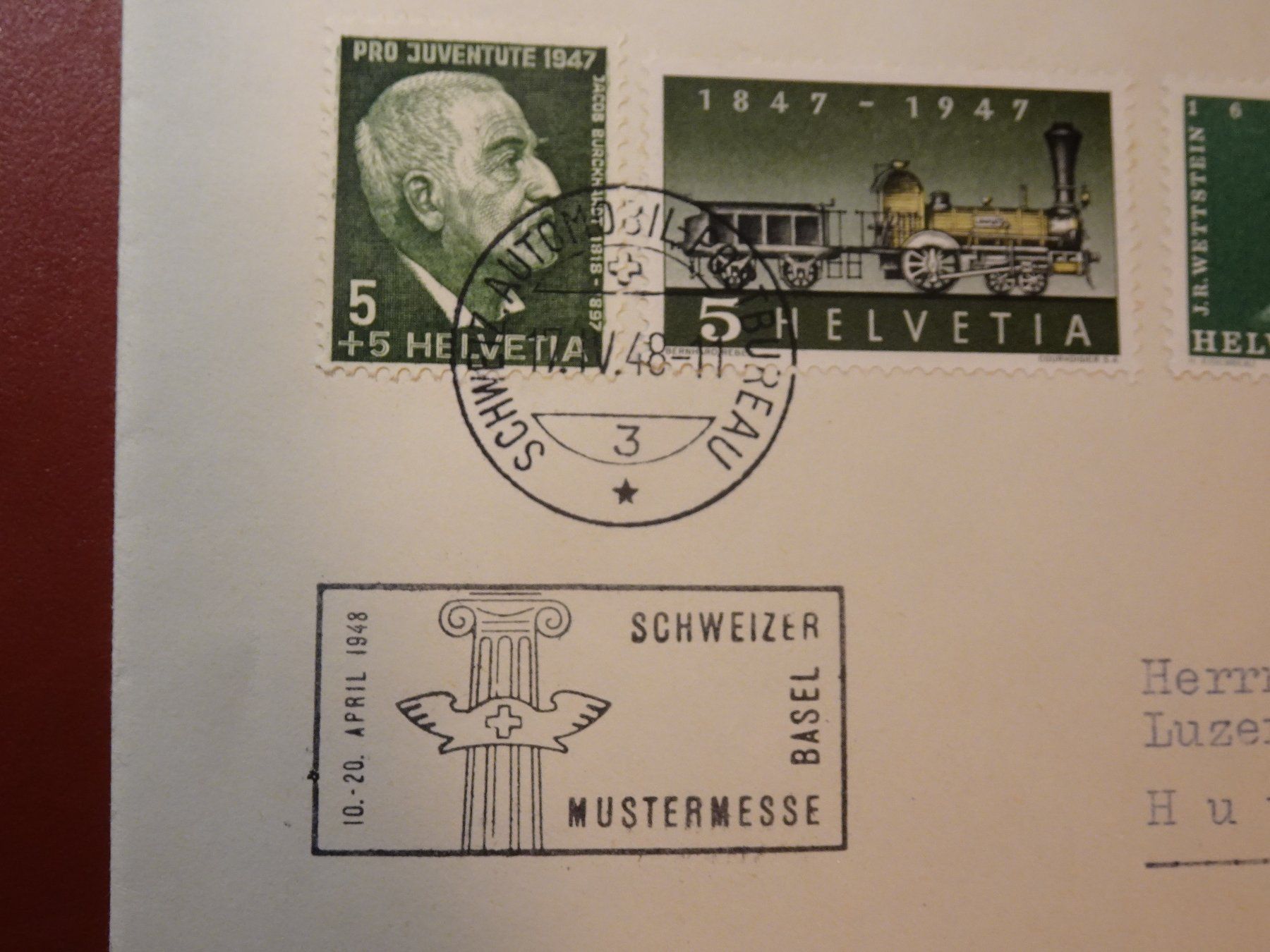 Alle Briefmarken: 17.IV.1948, SCHWEIZER MUSTERMESSE BASEL NACH HUTTWIL – Gebraucht aus Eschenbach SG von eDaisy 1