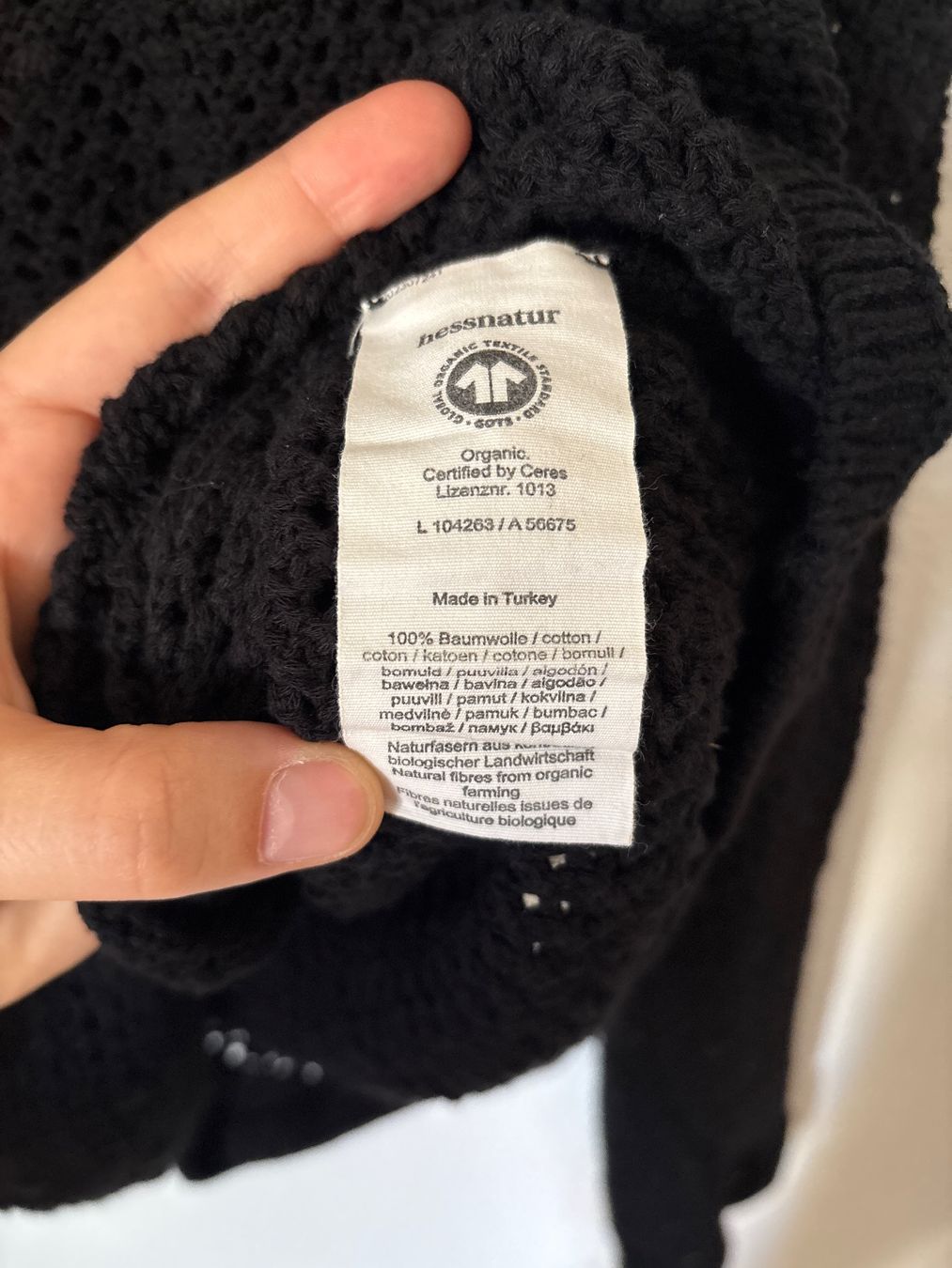 Hessnatur Maglioni & Felpe: Hessnatur Pullover schwarz Baumwolle Grösse S – Usato da Zürich venduto da Tessaella 2