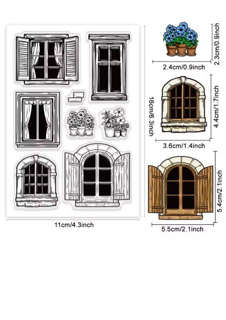 Timbri: Neues Set Motivstempel Fenster – Nuovo e nell'imballaggio originale da Effretikon venduto da wenuss 1