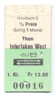 Schiff-Billette Thun - Interlaken West