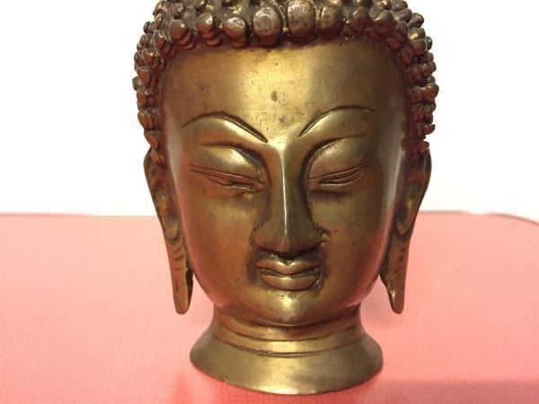 Skulpturen & Statuen: Alte Buddha Kopf aus Messing. – Gebraucht aus Lanzenhäusern von vic63 1