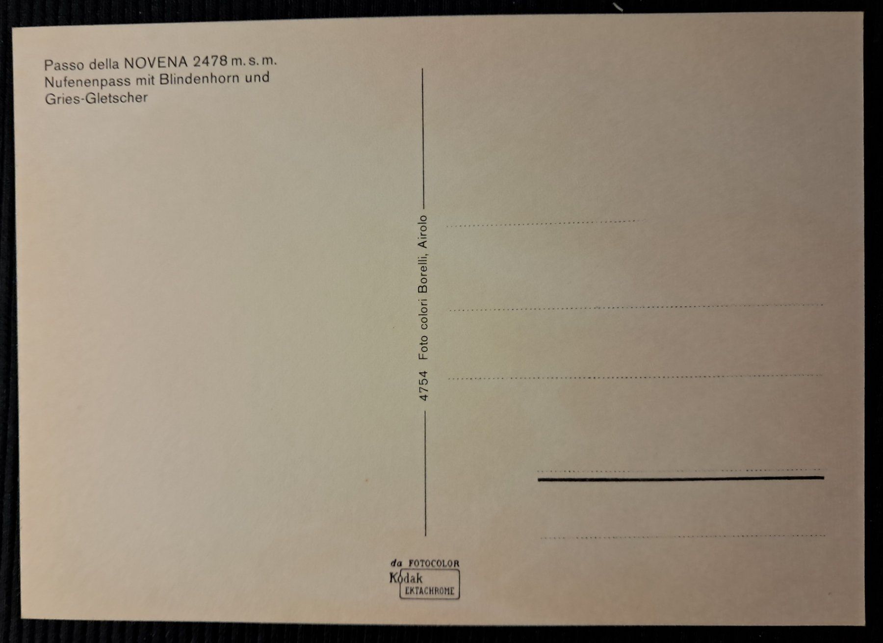 Cartes postales: NUFENEN – D'occasion à Ponto Valentino par giorgia06 1