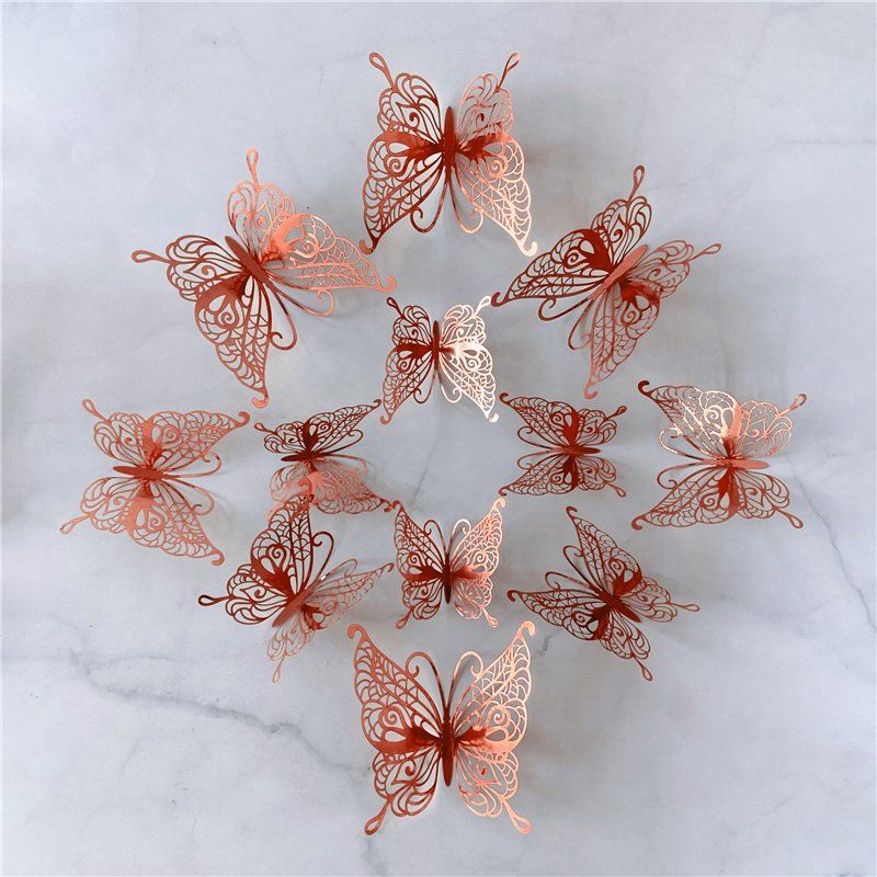Sticker: 12Stk. 3D Schmetterling Wand Aufkleber – Nuovo e nell'imballaggio originale da Uerkheim venduto da Kaufoption
