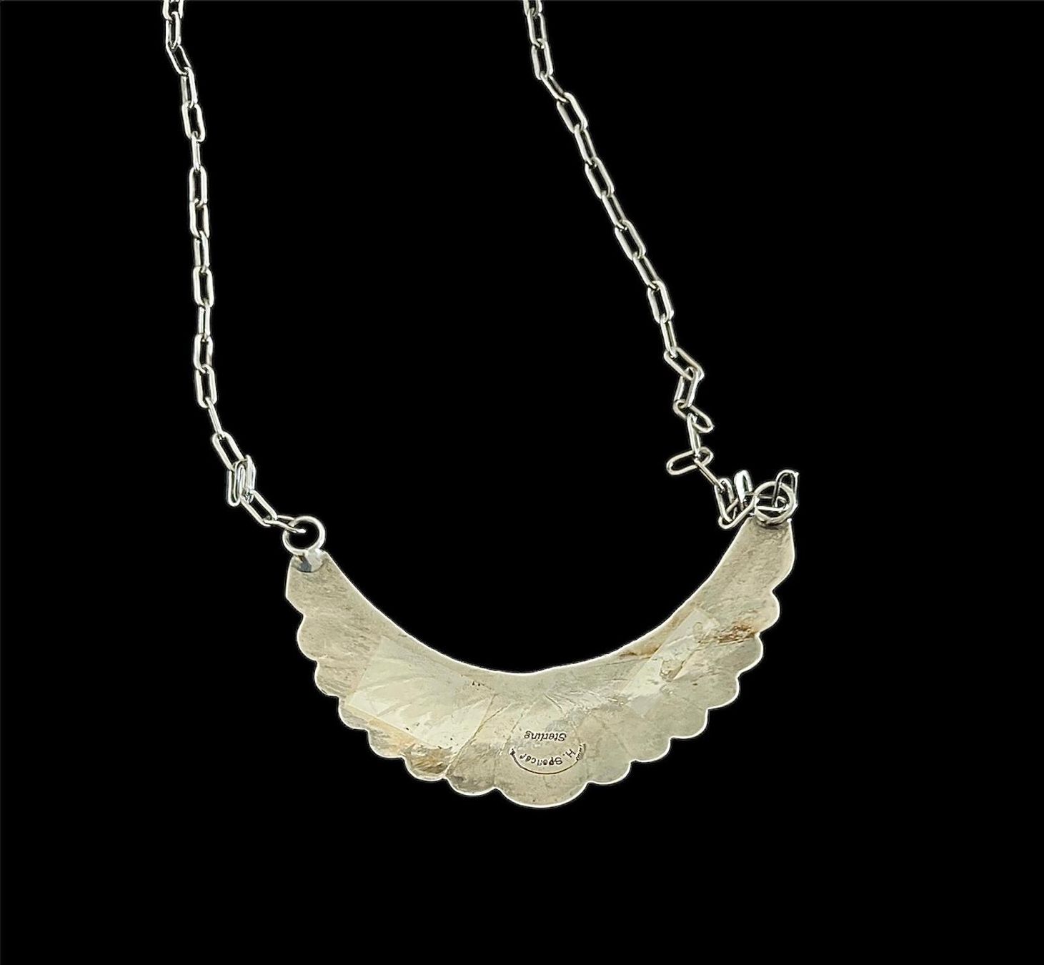 Catenine: Native American Navajo Silver Necklace Handmade – Usato da Genève venduto da gvokiii 1