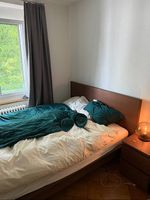 160cm Doppelbett inkl. Matratze, Lattenrost + Nachttisch