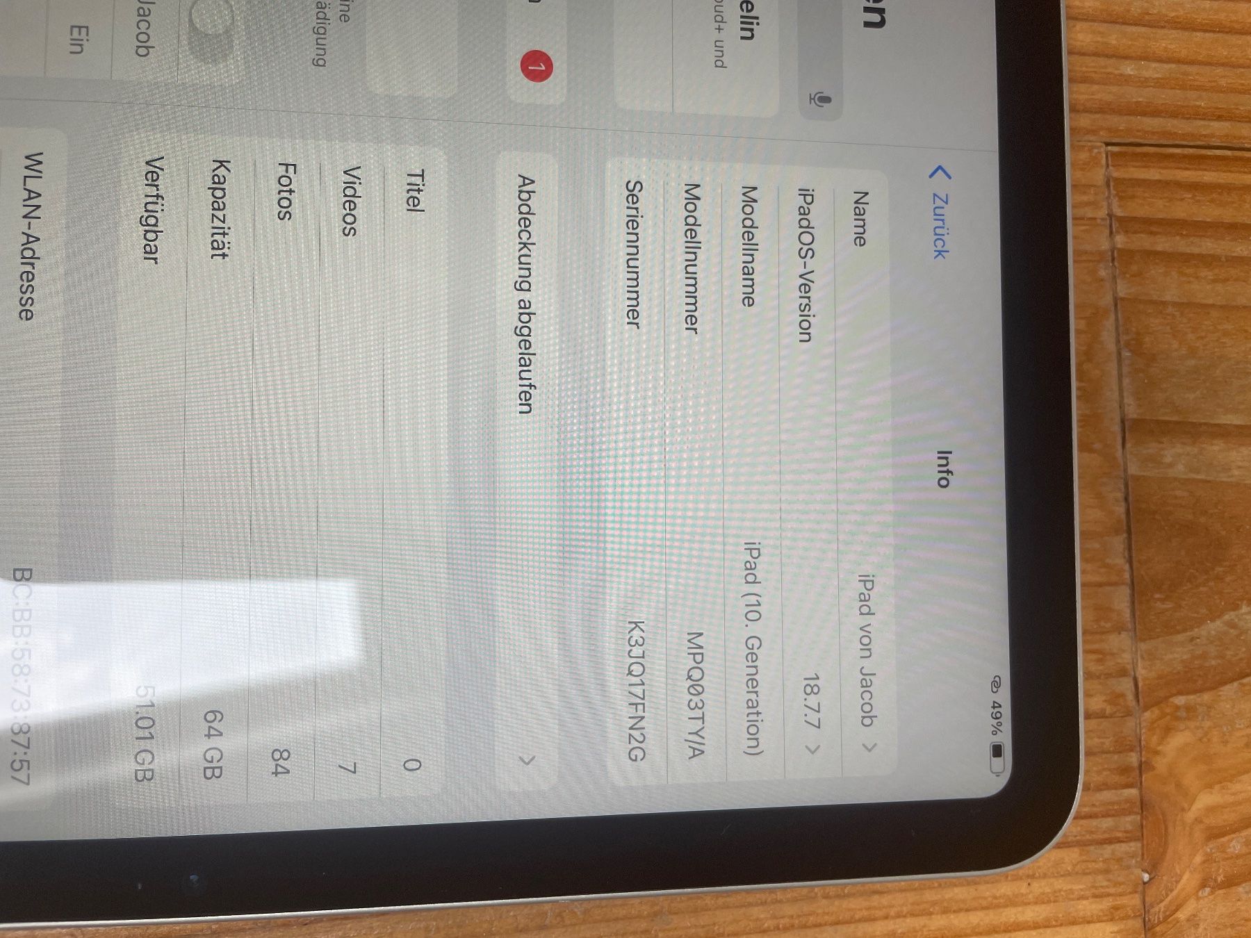 Apple Tablet PC: Ipad 10. Generation und Stift – Gebraucht aus Zürich von jacobstaehelin 3