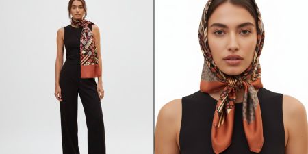 Lanvin Paris Seidenschal Double Face 130 cm