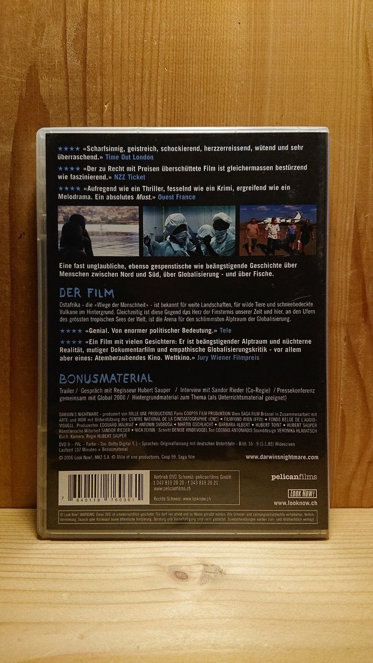 Tutti i DVDs: DARWIN'S NIGHTMARE DVD von Hubert Sauper – Usato da Wilderswil venduto da Exebub 1