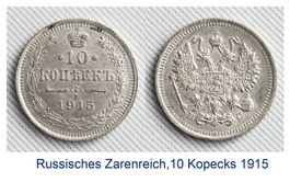 Russisches Zarenreich,10 Kopecks 1915, Lot 4