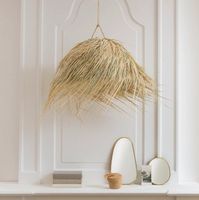 Suspension Bohème Paille 60cm - Boule