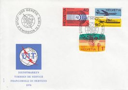 1976 11-13 UIT Fernmeldeveren 1200 Genève 4 FDC 12.2.1976
