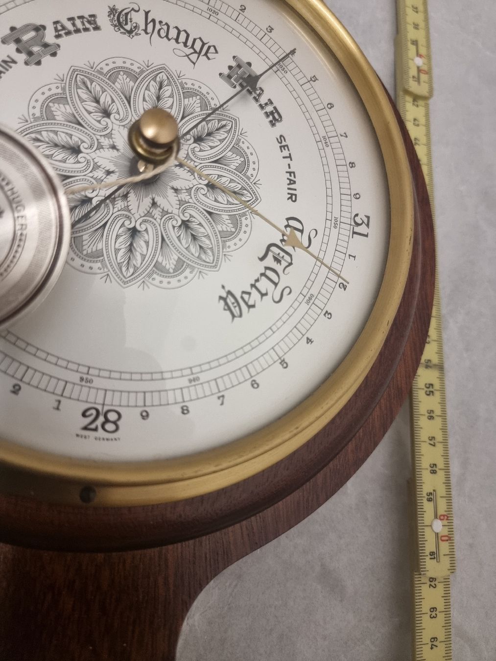 Altri elettrodomestici e apparecchi d’epoca: Barometer Thermometer Holz Messing West Germany Vintage  – Usato da Olten venduto da Mezopotamya 5
