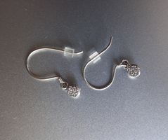 Neue Ohrhänger mit Zikoria Pavé Plättchen, 925 Silber