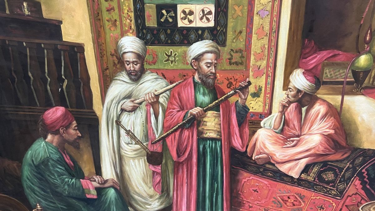 Dipinti: Tableau orientalistes scène musicale, avec cadre – Usato da Genève venduto da Leboucheoreilles 7