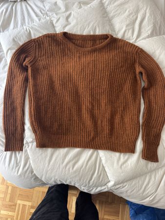 Brandy Melville Pull tricoté laine orange état neuf T.U.