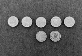 5 Franken Sondermünzen Schweiz, 7 Stk.