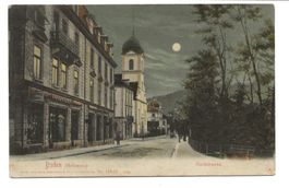 Baden (AG) Badstrasse - Mondschein-Karte - Läden - 1910