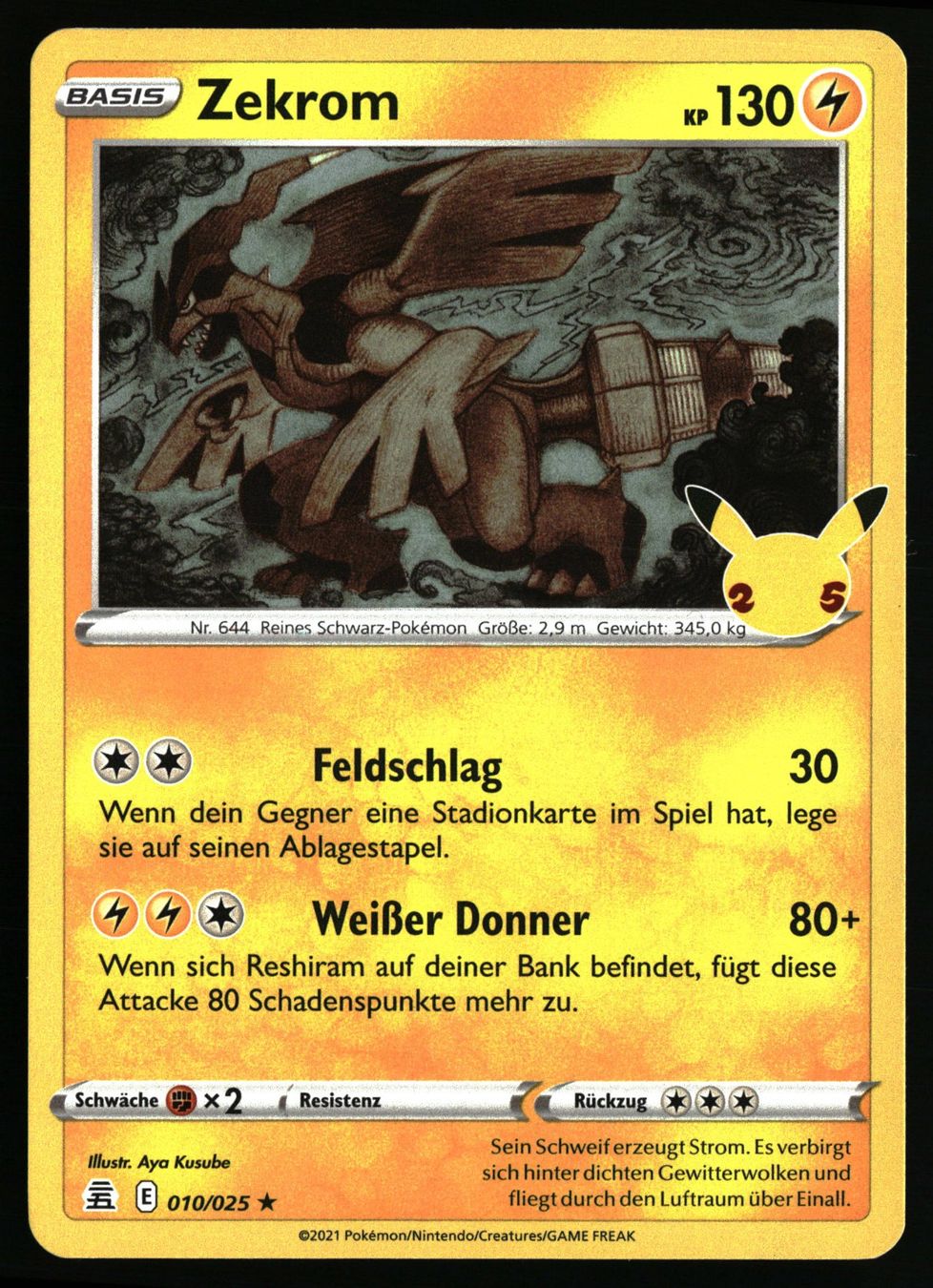 Pokémon Carte collezionabili: Zekrom #10 Pokemon Celebrations – Usato da Feuerthalen venduto da Plazatoys