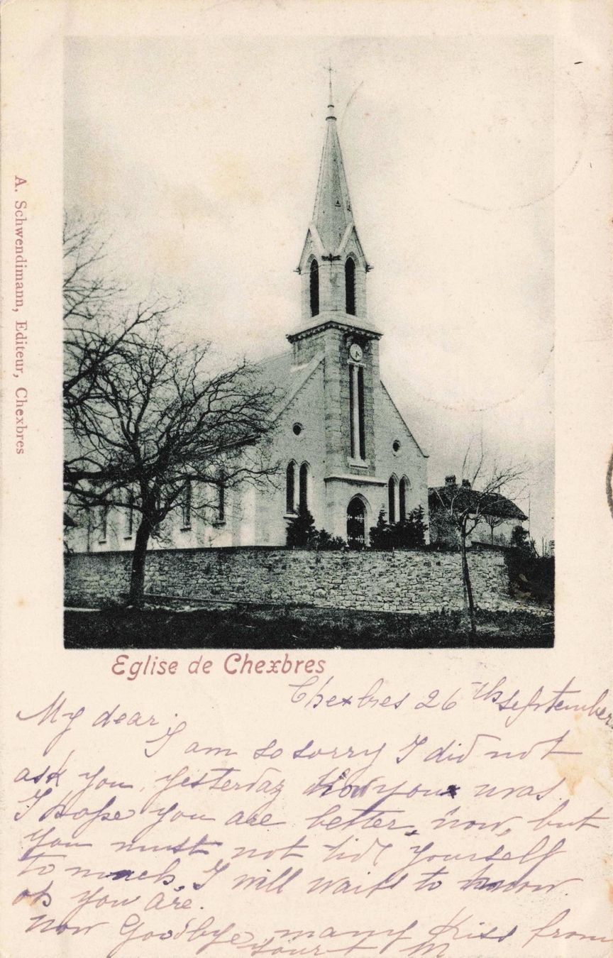 Ansichtskarten: Eglise de Chexbres – Gebraucht aus Biasca von Blenio71