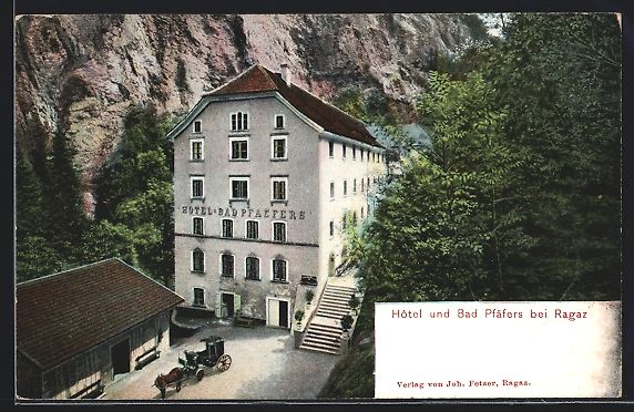 Cartoline postali: AK Bad Pfäfers, Hotel und Bad Pfäfers – Usato da Berlin venduto da bartko-reher